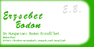 erzsebet bodon business card